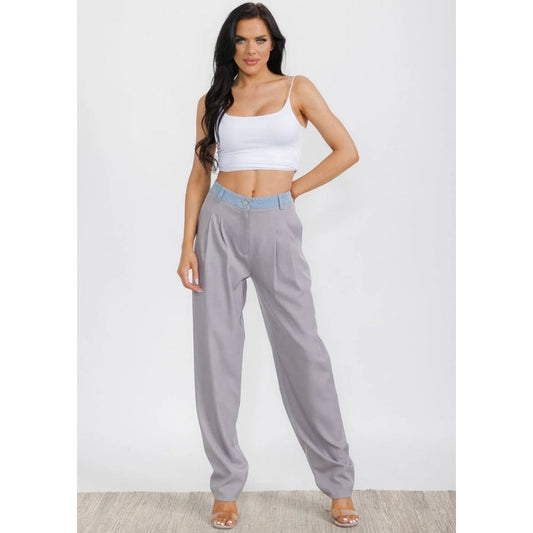 RUN THE LOOK PLEATED PANTS