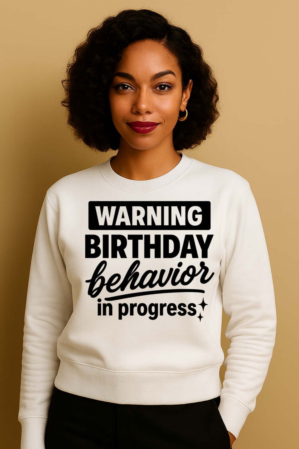 ShaRUN™ Exclusive-Warning: Birthday Behavior in Progress Custom Crewneck Sweatshirt